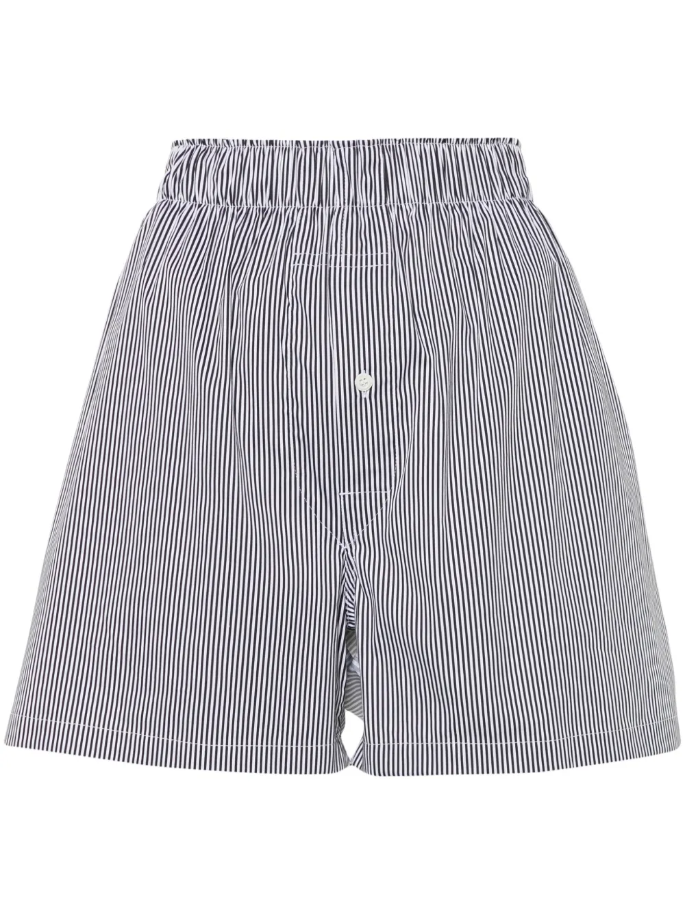 Maison Margiela Four-stitch Striped Shorts In Black