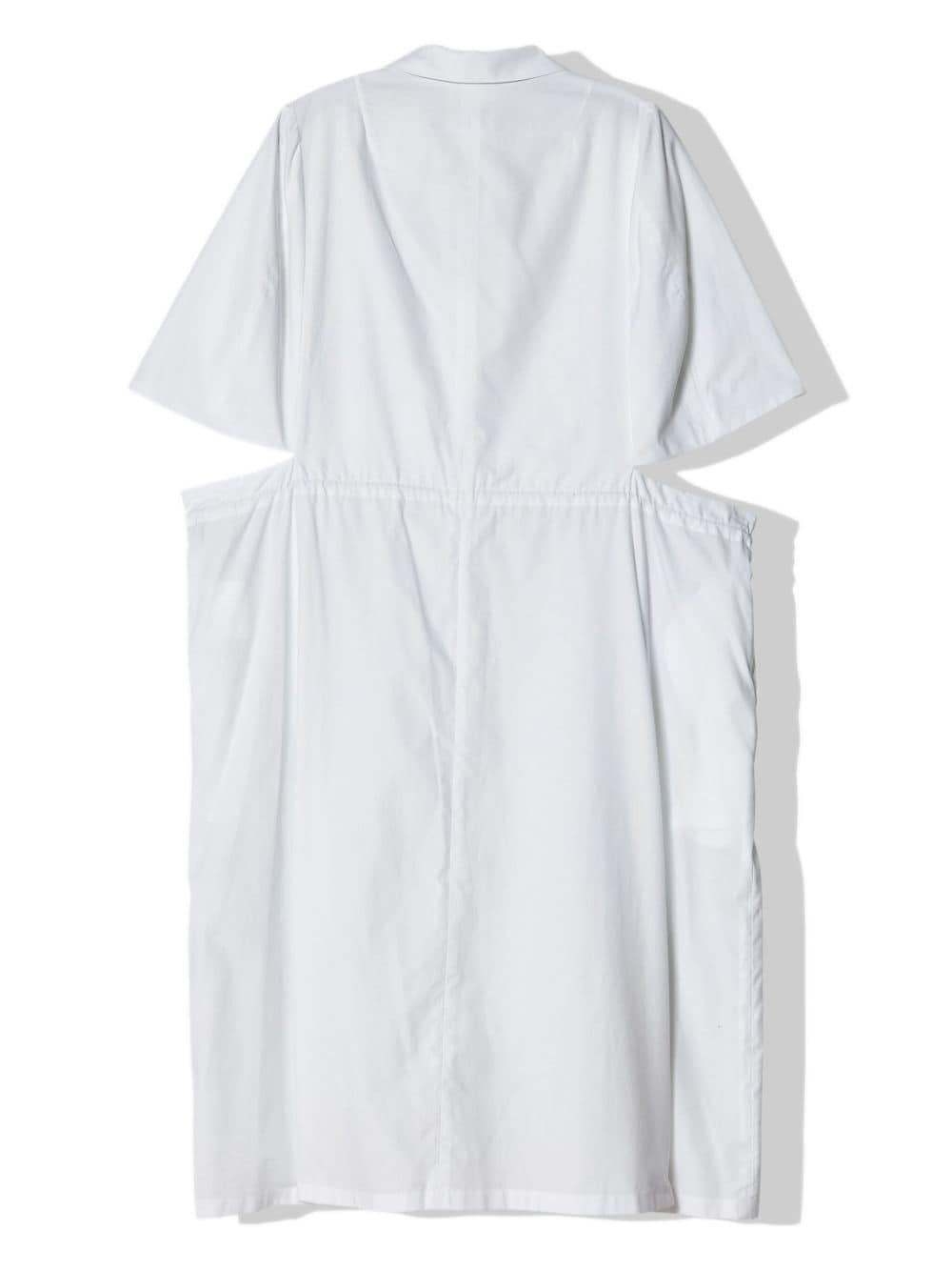 Shop Noir Kei Ninomiya Cut-out Cotton Shirtdress In White