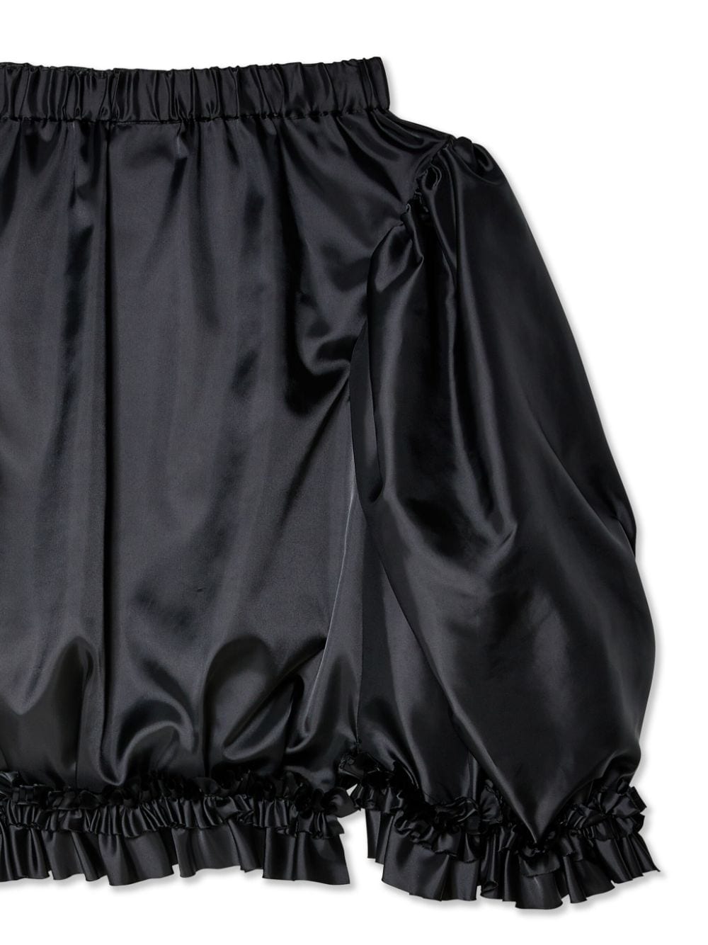 Shop Noir Kei Ninomiya Off-shoulder Satin Blouse In Black