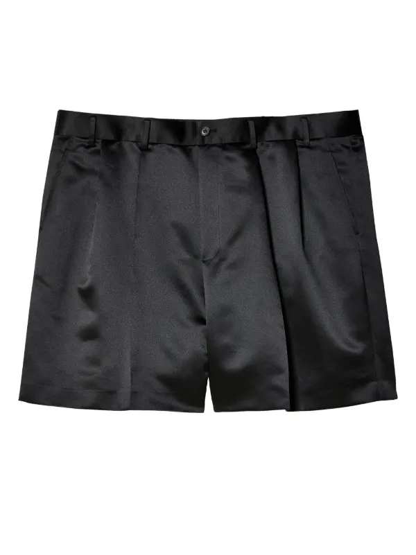 Noir Kei Ninomiya Satin Tailored Shorts | Black | FARFETCH