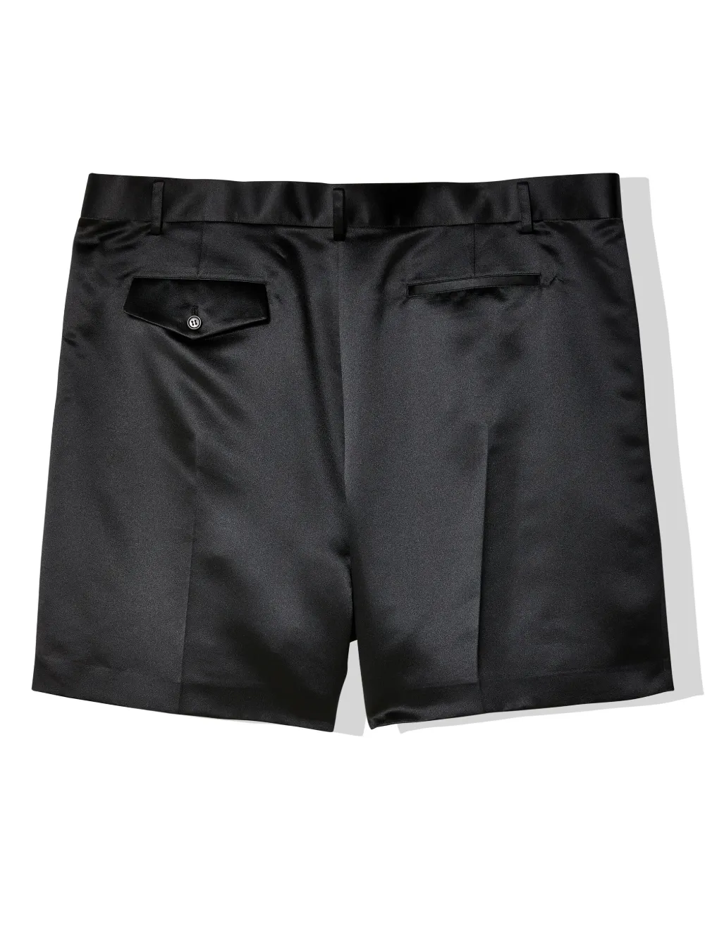 Noir Kei Ninomiya satin tailored shorts - Zwart