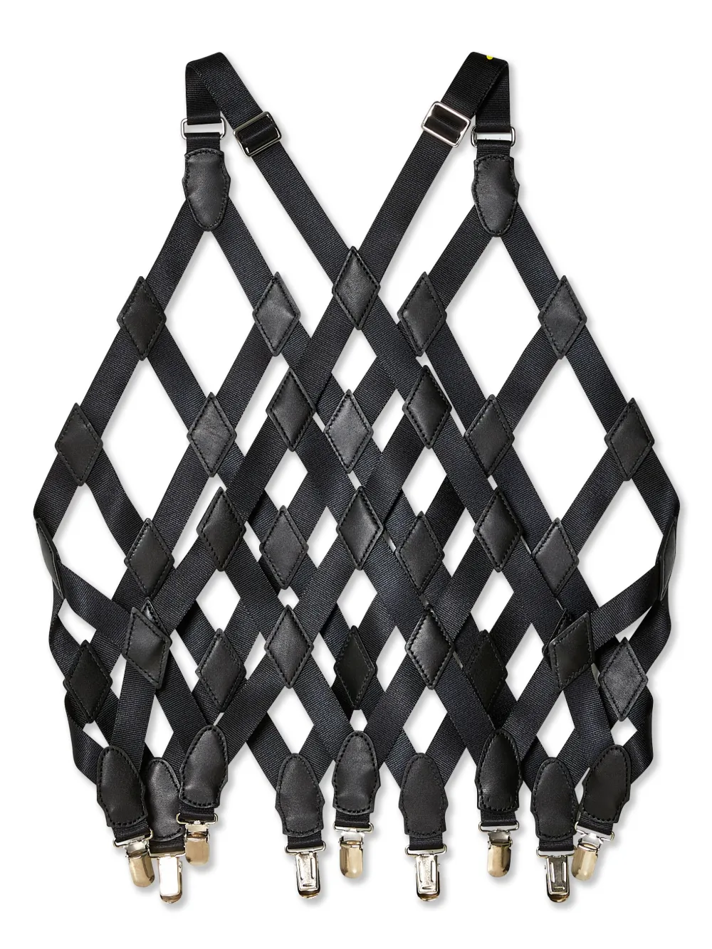Noir Kei Ninomiya criss-cross cropped top - Zwart