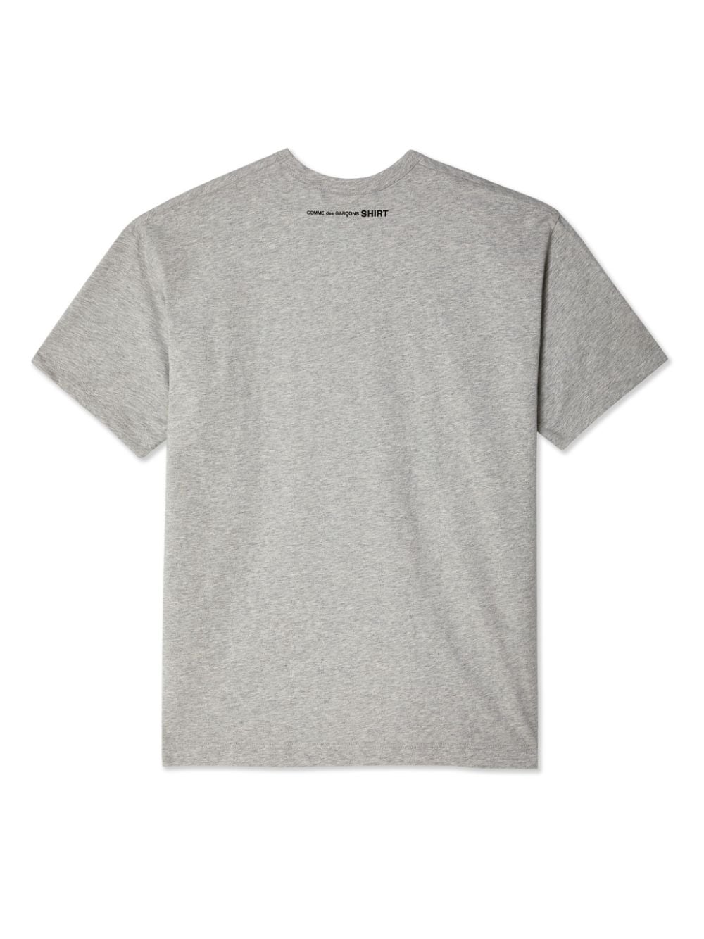 Shop Comme Des Garçons Shirt Mélange-effect Cotton T-shirt In Grey