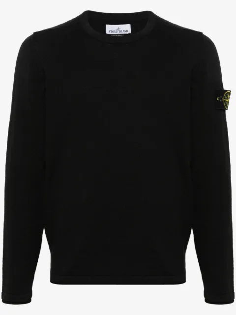 Stone Island pull à patch logo
