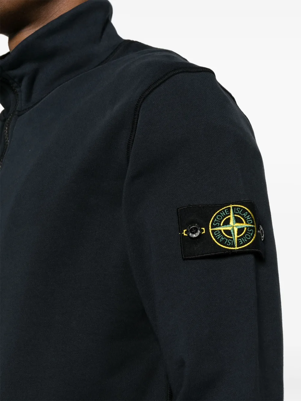 Stone Island Sweater met Compass-logopatch Blauw