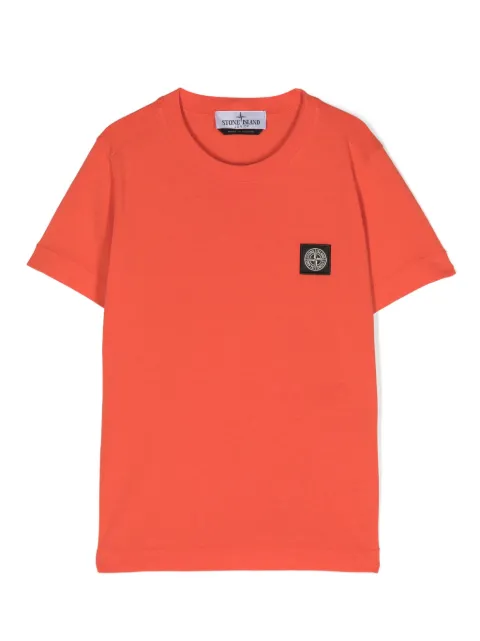 Stone Island Junior Compass-motif cotton T-shirt