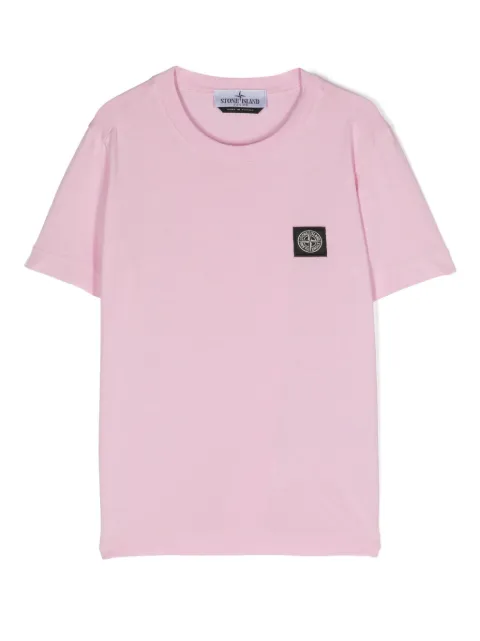 Stone Island Junior Compass-motif cotton T-shirt