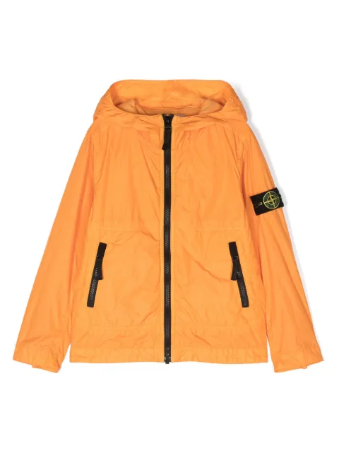 Stone Island Junior impermeable con capucha