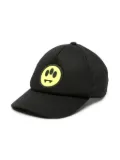 Barrow kids rubberised-logo cotton cap - Black