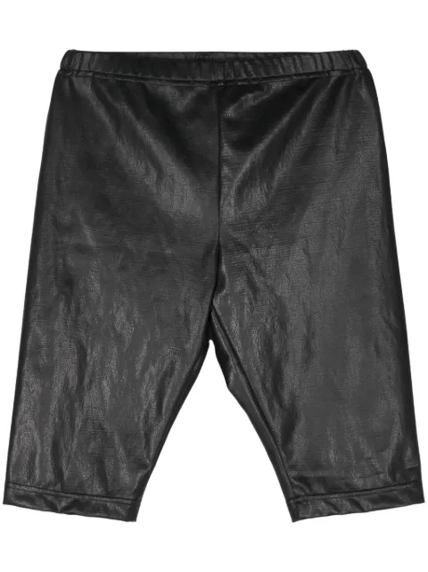 Junya Watanabe elasticated-waist faux-leather shorts