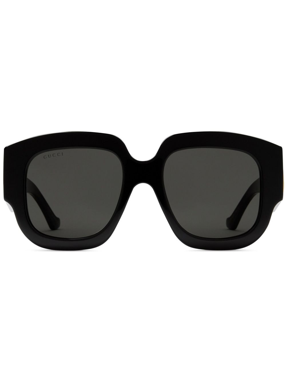 Shop Gucci Double G Oversize-frame Sunglasses In Black