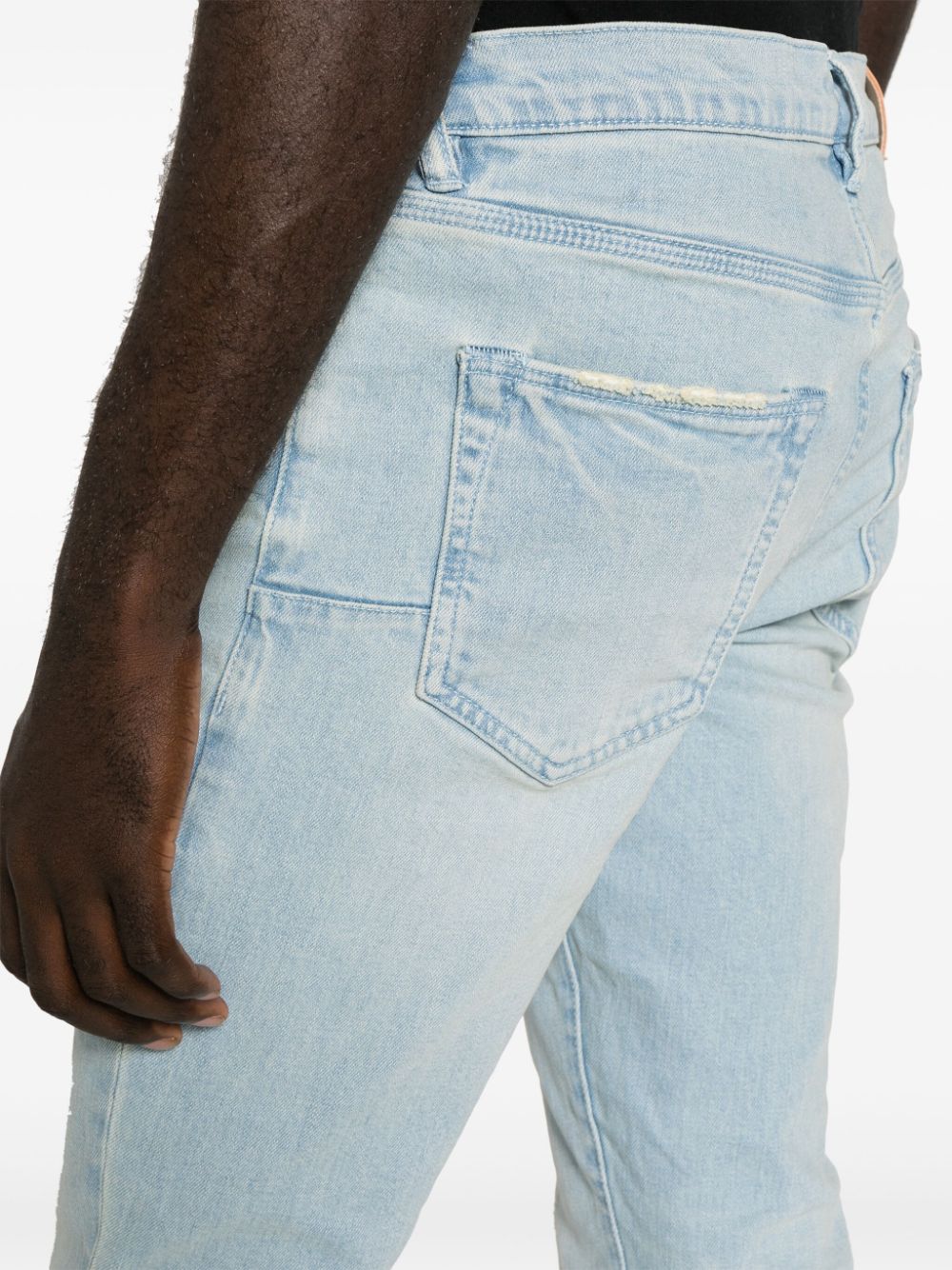 Shop Purple Brand P001 Low-Rise Skinny Waxed Jeans