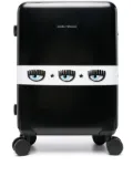 Chiara Ferragni Eyelike-print four-wheels suitcase - Black