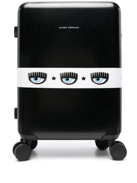 Chiara Ferragni Eyelike-print four-wheels suitcase