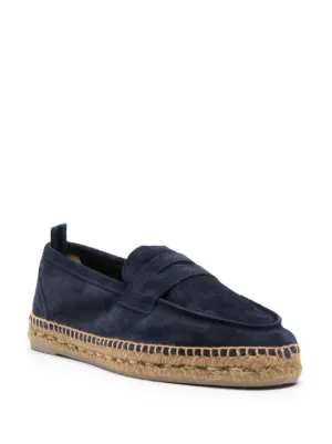 Castaner Navy Suede Penny Espadrille Loafers. Men’s never worn. Castaner Nacho penny-loafer style espadrilles in black suede  main image 4