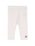 Moncler Enfant logo-patch elasticated leggings - Pink