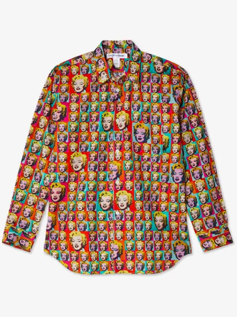 Comme Des Garçons Shirt graphic-print cotton shirt