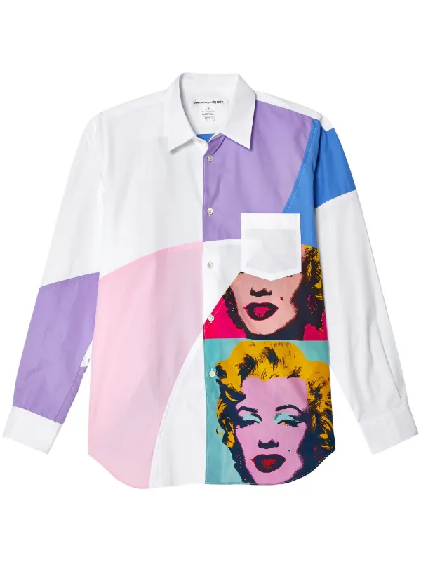 Comme Des Garçons Shirt graphic-print Cotton Shirt White