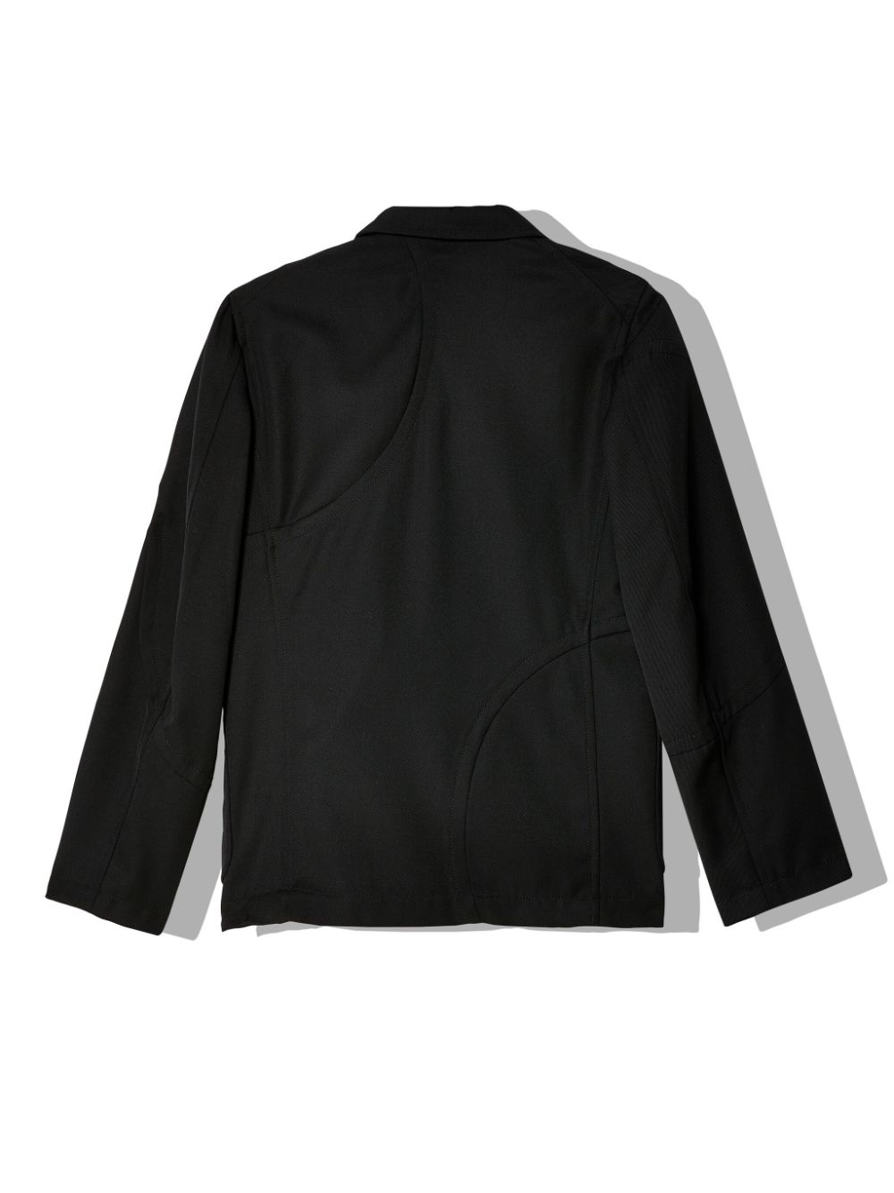 Shop Comme Des Garçons Shirt Panelled Single-breasted Blazer In Black