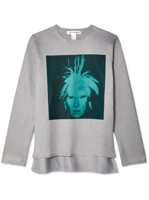 Comme Des Garçons Shirt suéter a capas con motivo gráfico