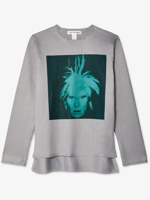 Comme Des Garçons Shirt graphic-print layered jumper