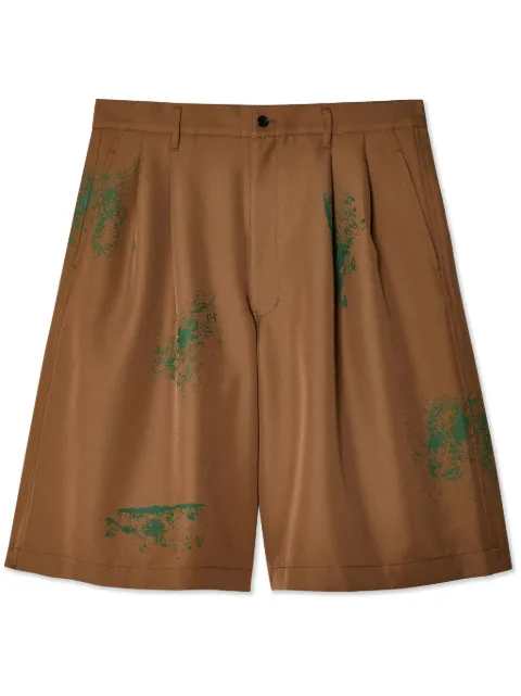 Comme Des Garçons Shirt spray paint-print shorts