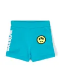 Barrow kids logo-print cotton shorts - Blue