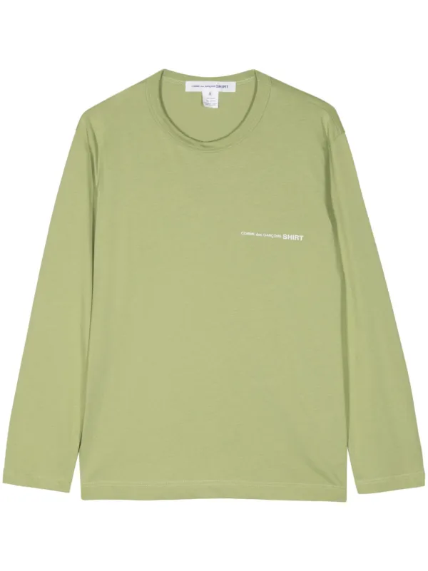Tシャツ・カットソー COMME DES GARCONS SHIRT Logo print cotton t-shirt Green 22476203_53720491_600.jpg