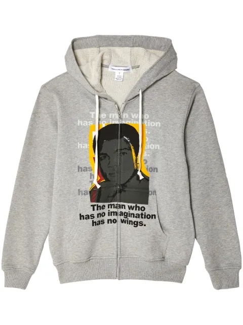 Comme Des Garçons Shirt graphic-print cotton hoodie