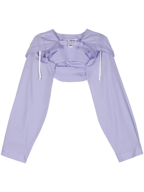 Comme Des Garçons Shirt hooded cropped cotton jacket 