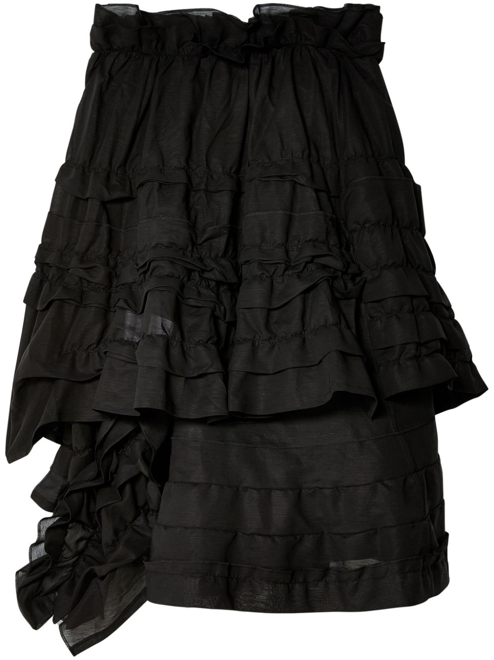 draped asymmetric skirt