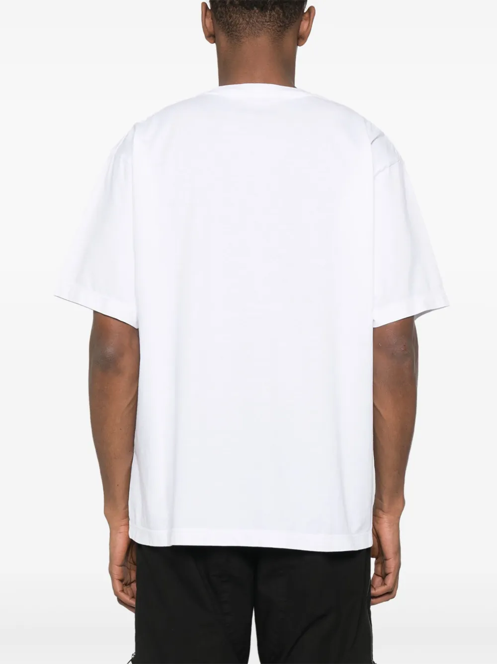 Stone Island Logo-print Cotton T-shirt In White