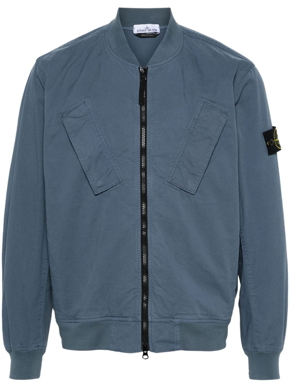 Stone Island Compass-badge Bomber Jacket In Blue