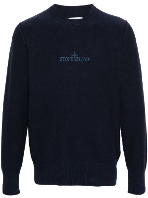 Stone island jumper hotsell with logo on front