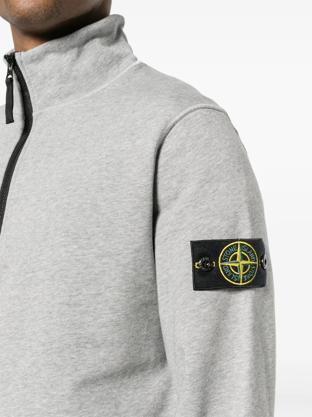 Stone Island Sweater met Compass-logopatch Grijs