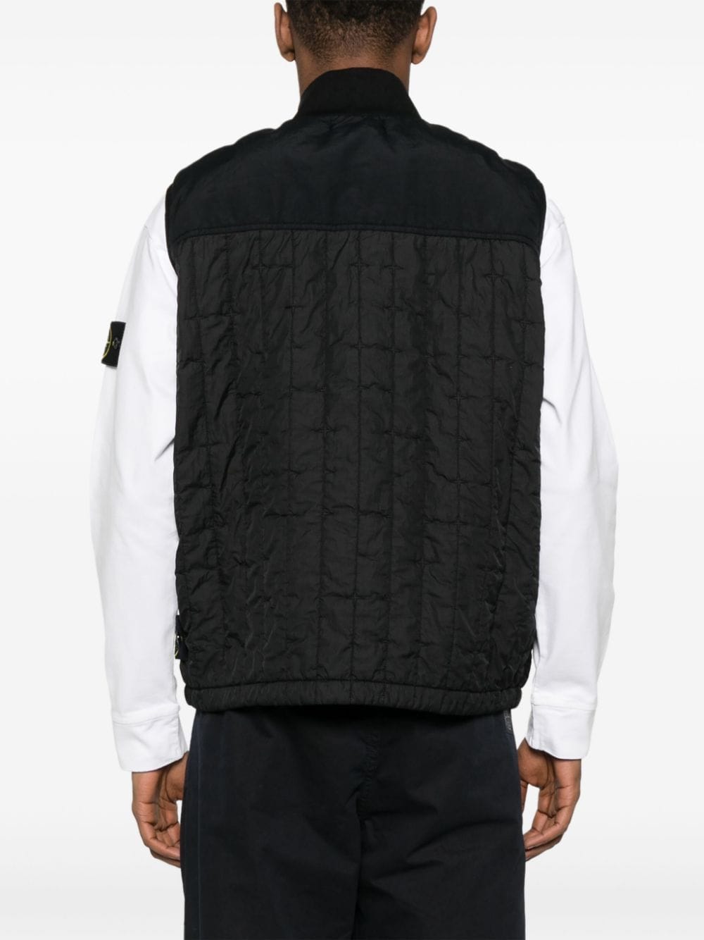 Shop Stone Island Stella Quilted Padded Gilet In Black