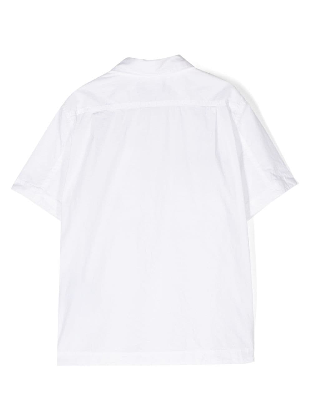 Stone Island Junior Popeline shirt met korte mouwen Wit