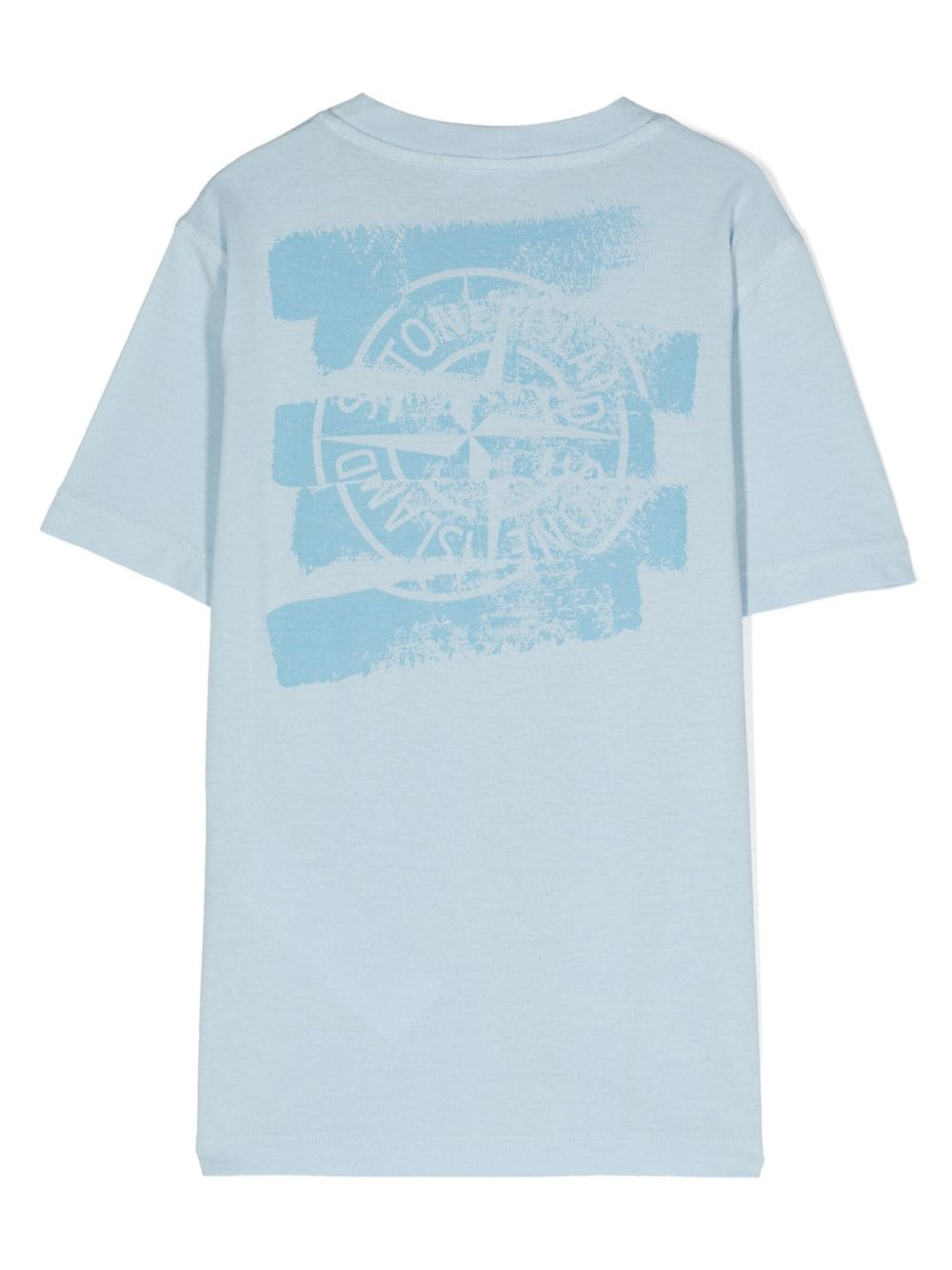 Stone Island Junior T-shirt met print Blauw