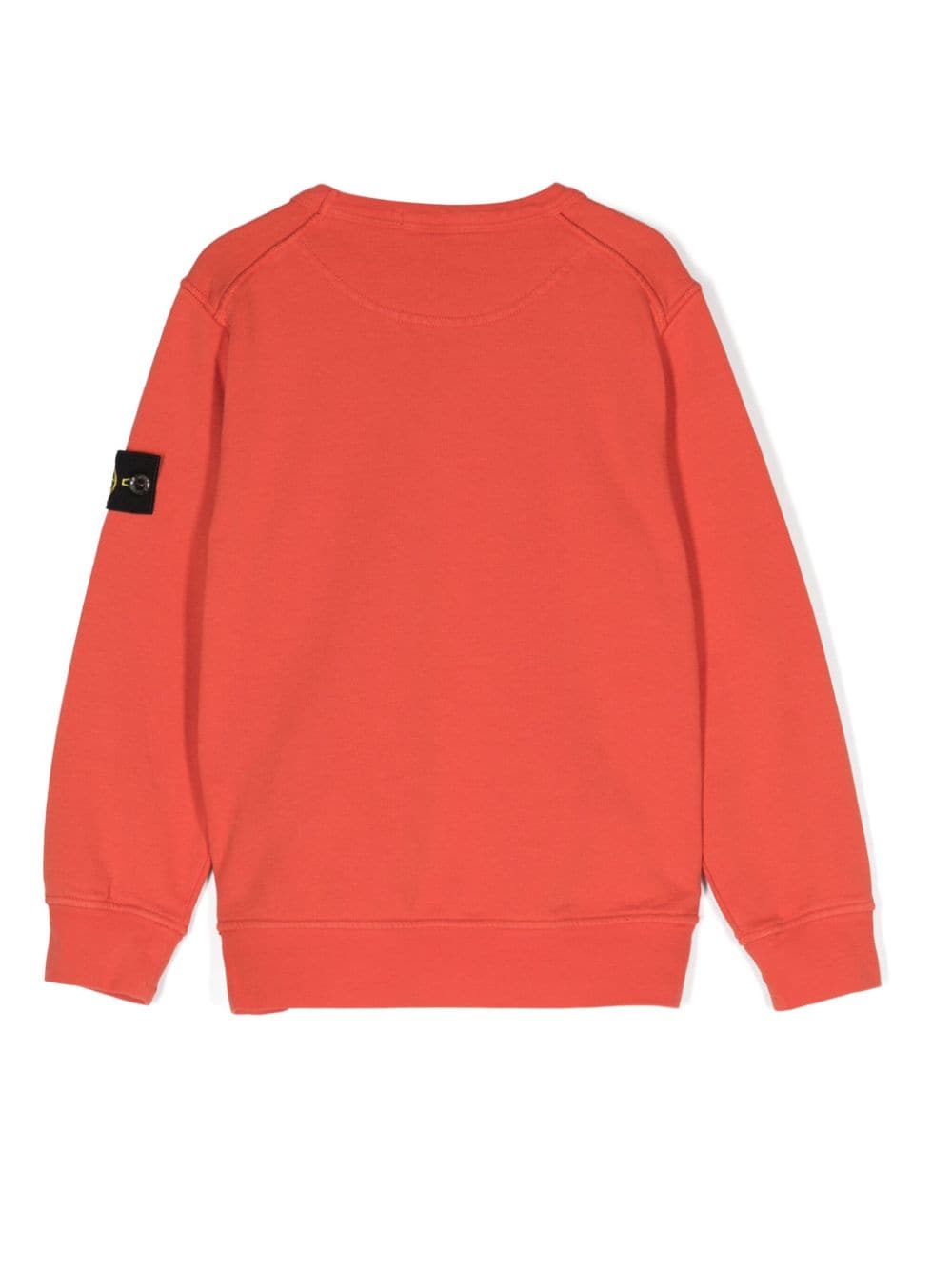 Shop Stone Island Junior Compass-detachable Badge Sweatshirt In Orange