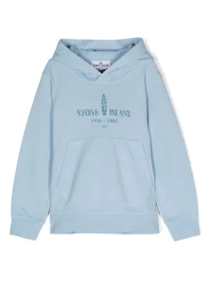 Stone Island Junior ジップアップ パーカー | ブルー | FARFETCH JP