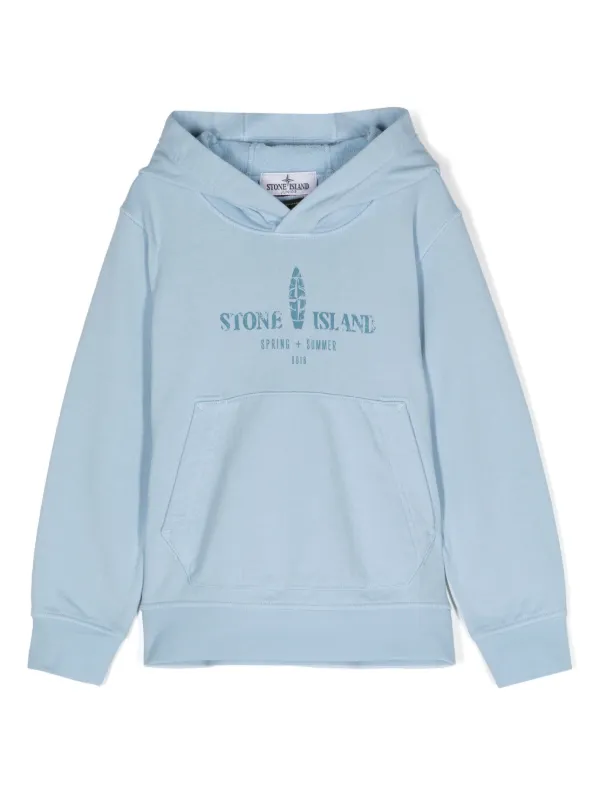 Stone island hoodie baby blue on sale