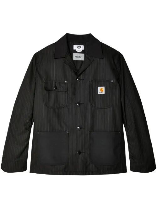 Veste boutonnée à rayures - Junya Watanabe MAN - Modalova