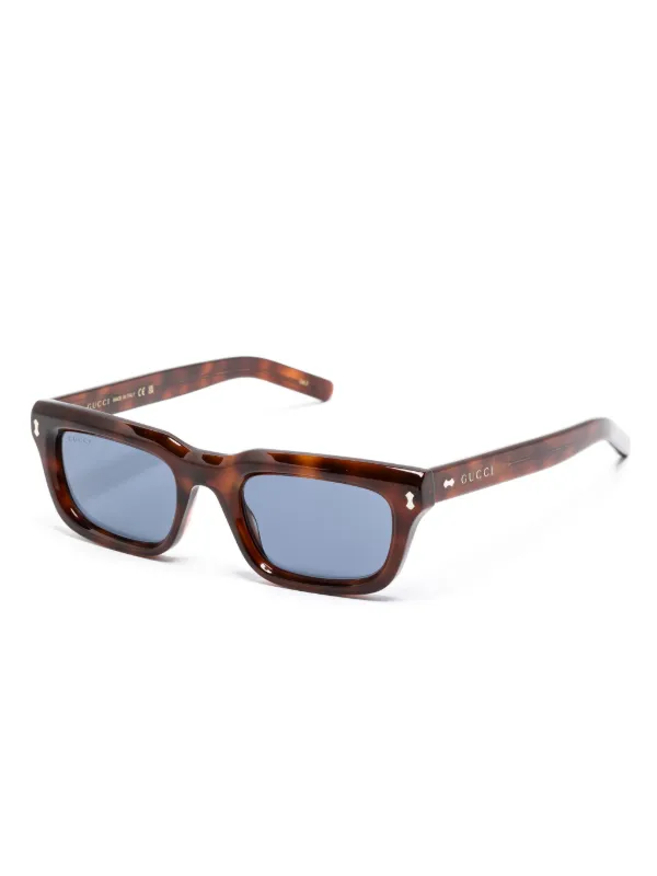 Gucci Eyewear Tortoiseshell rectangle frame Sunglasses Brown FARFETCH AE