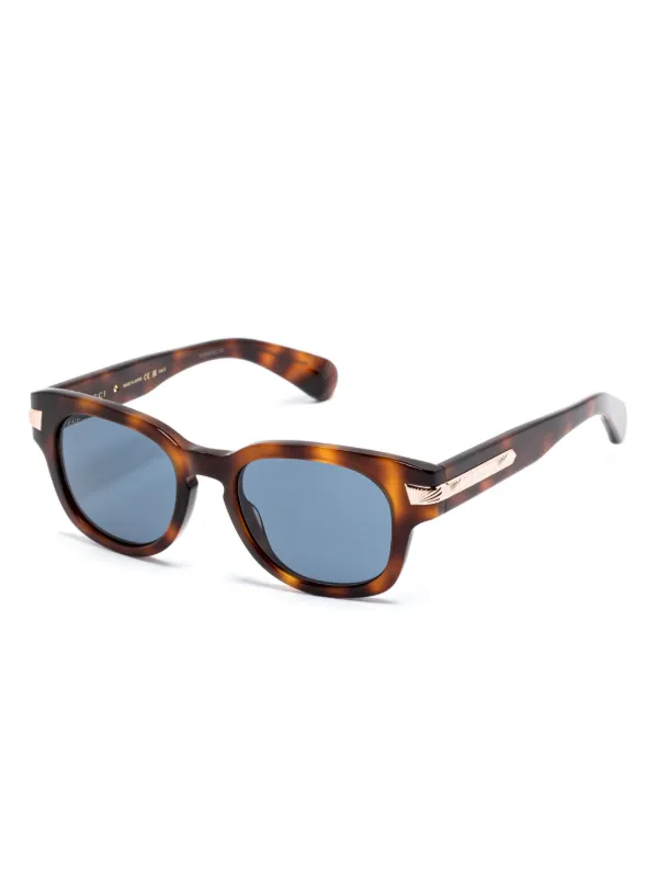 Gucci Eyewear トータスシェル スクエアサングラス | ブラウン 