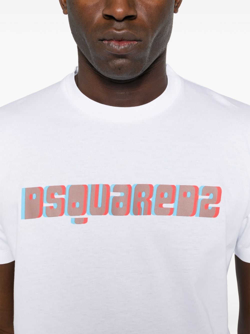 Shop Dsquared2 Logo-print Cotton T-shirt In White