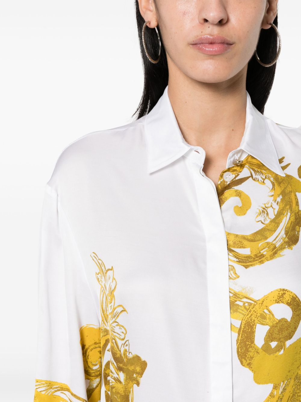 Versace Jeans Couture Katoenen T-shirt met print Wit