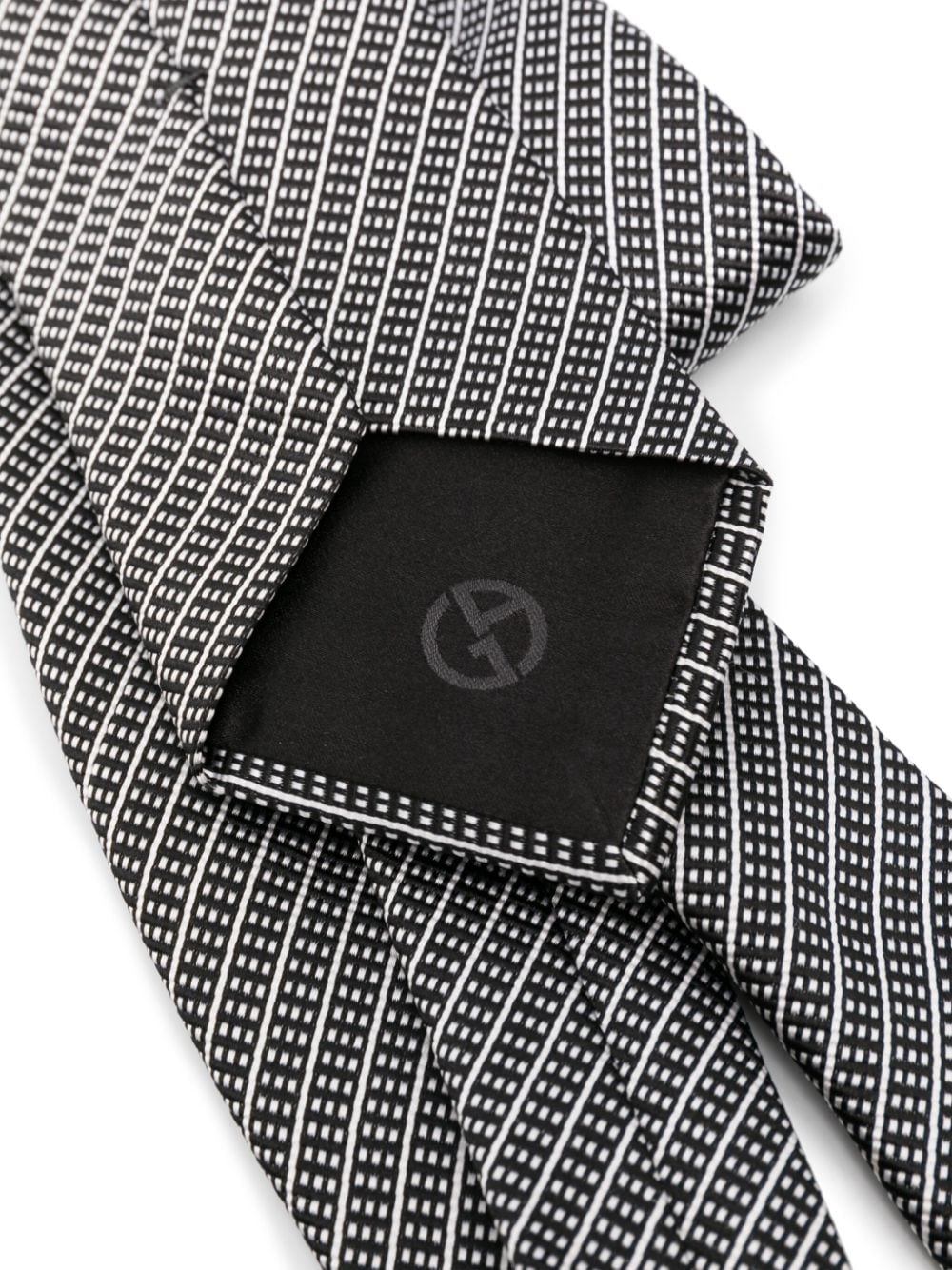 Shop Giorgio Armani Striped Satin Tie In Schwarz