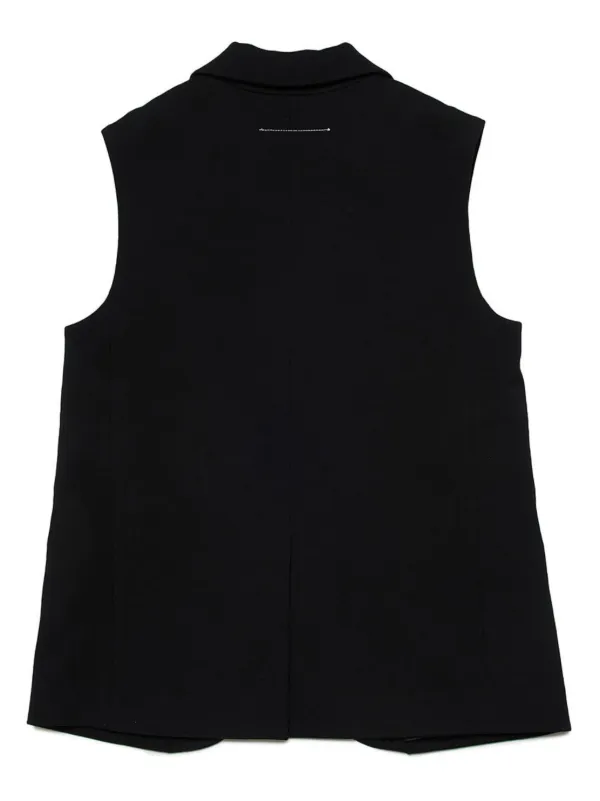 MM6 Maison Margiela Kids logo-embroidered Vest | Black
