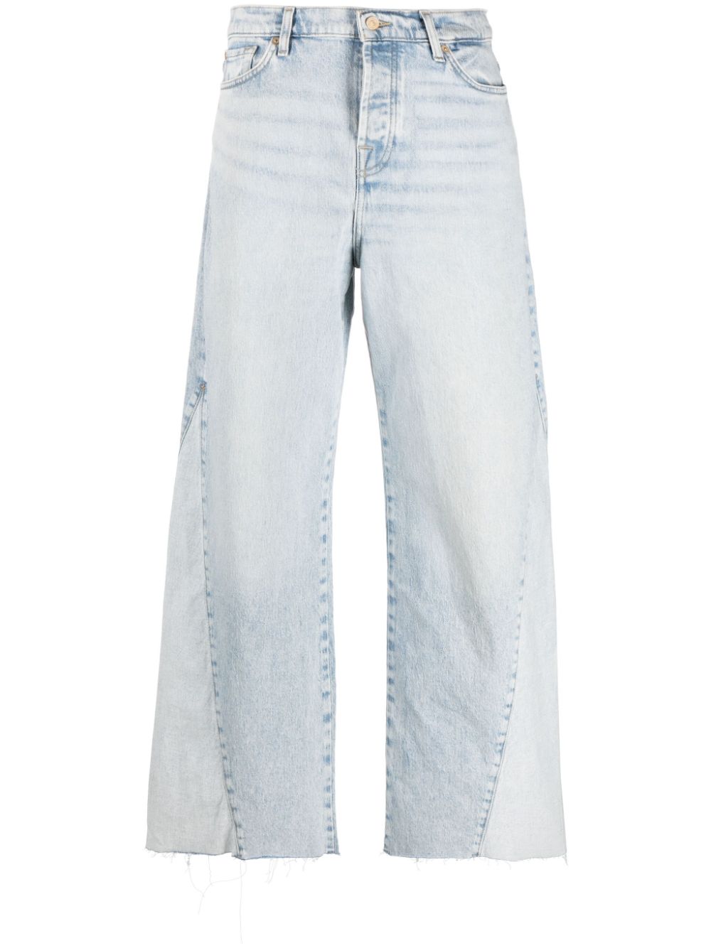 Shop 7 For All Mankind Zoey Wide-leg Jeans In Blue