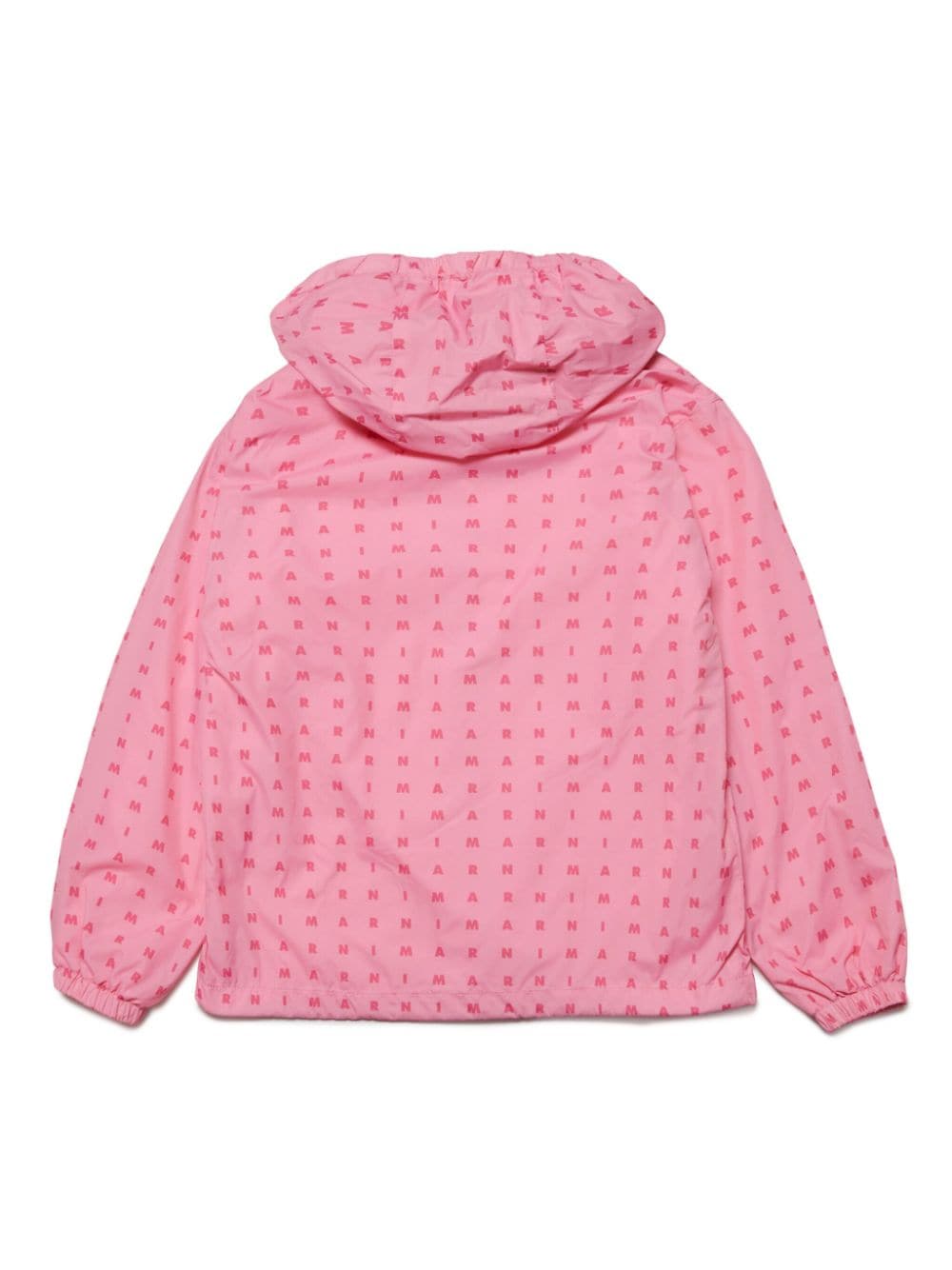 Shop Marni Logo-print Hooded Jacket In Pink